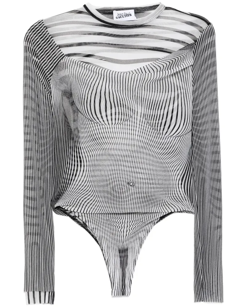 Jean Paul Gaultier Drapierter Body Morphing-Body - Schwarz Schwarz