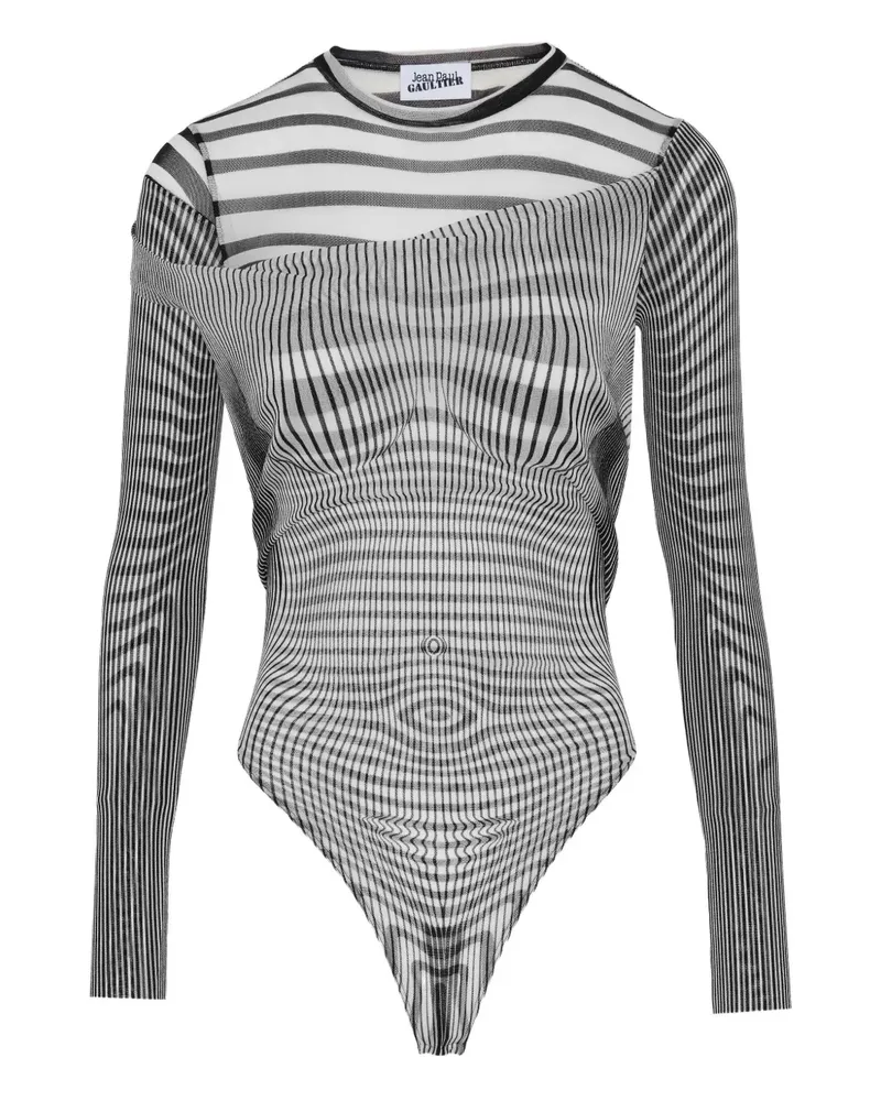 Jean Paul Gaultier Drapierter Body Morphing-Body - Schwarz Schwarz