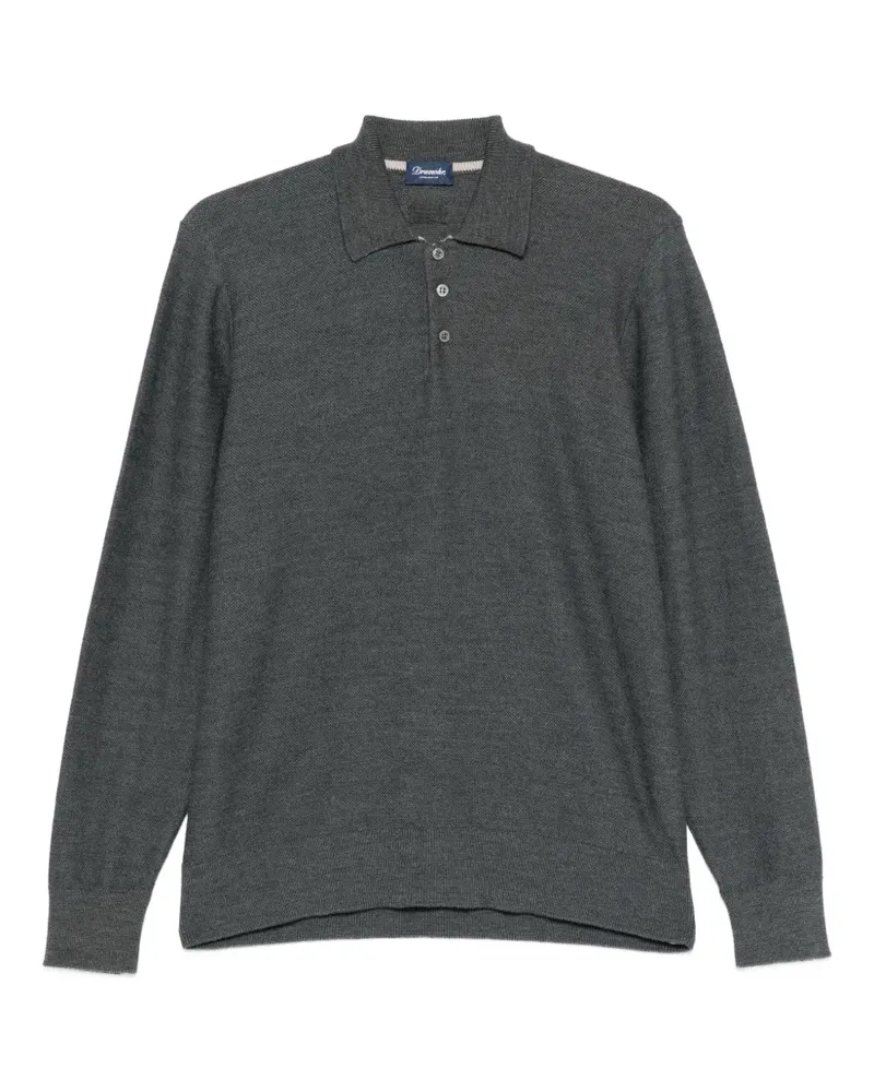 Drumohr  Poloshirt mit Knopfleiste - Grau Grau