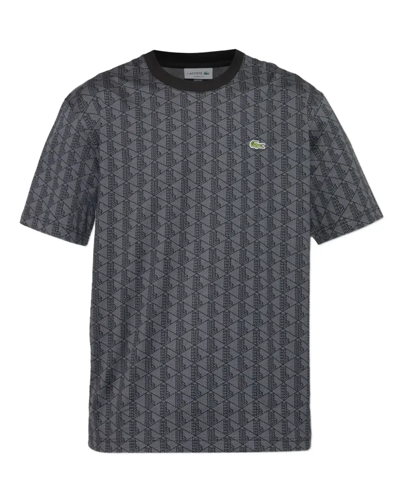 Lacoste Geometrisch gemustertes T-Shirt - Grau Grau
