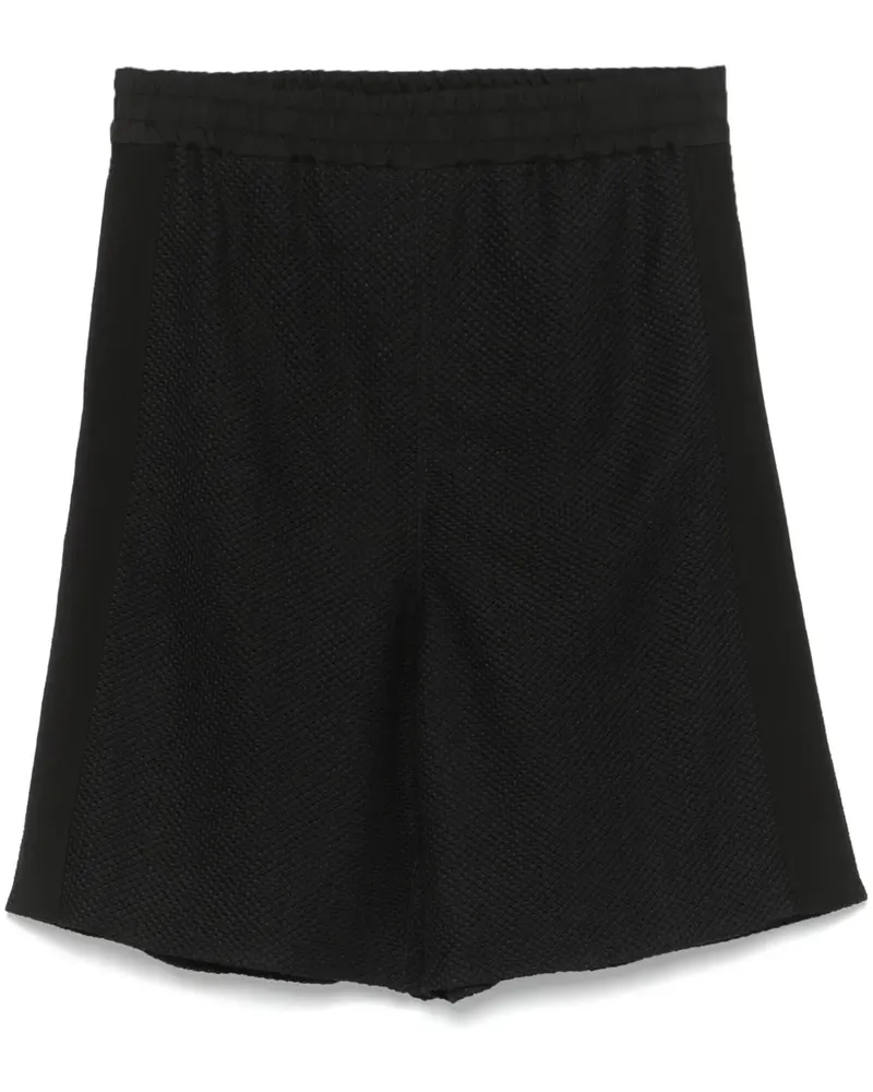 Jil Sander Shorts mit Webmuster - Schwarz Schwarz