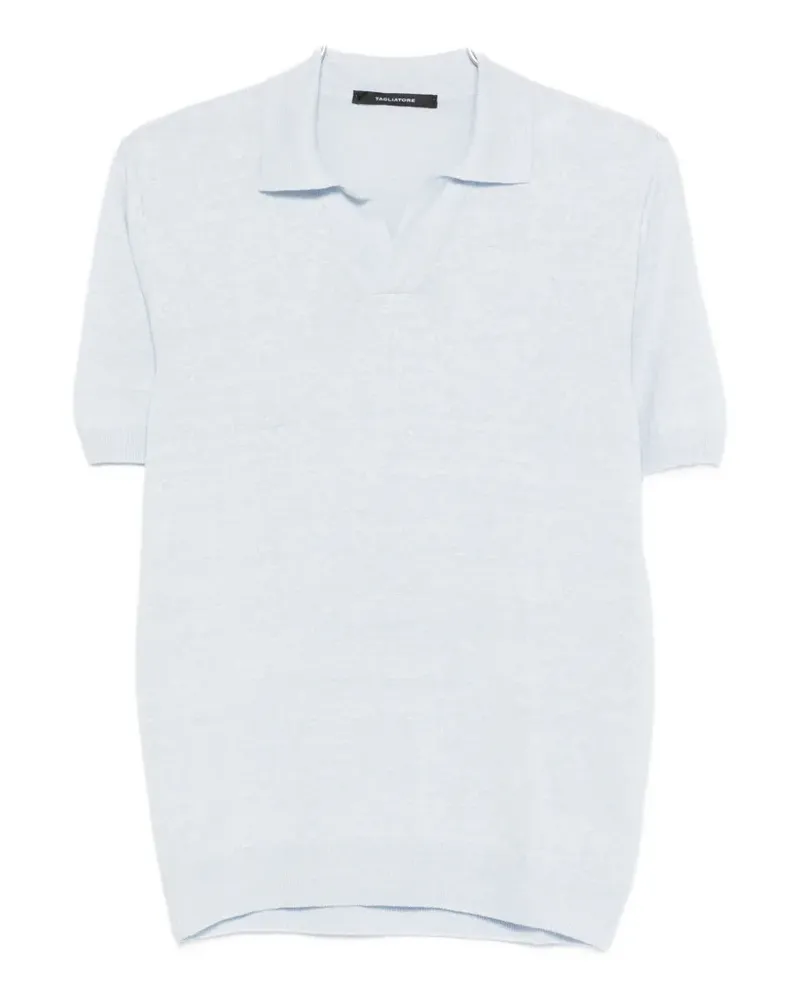 Tagliatore Keith T-Shirt mit V-Ausschnitt - Blau Blau