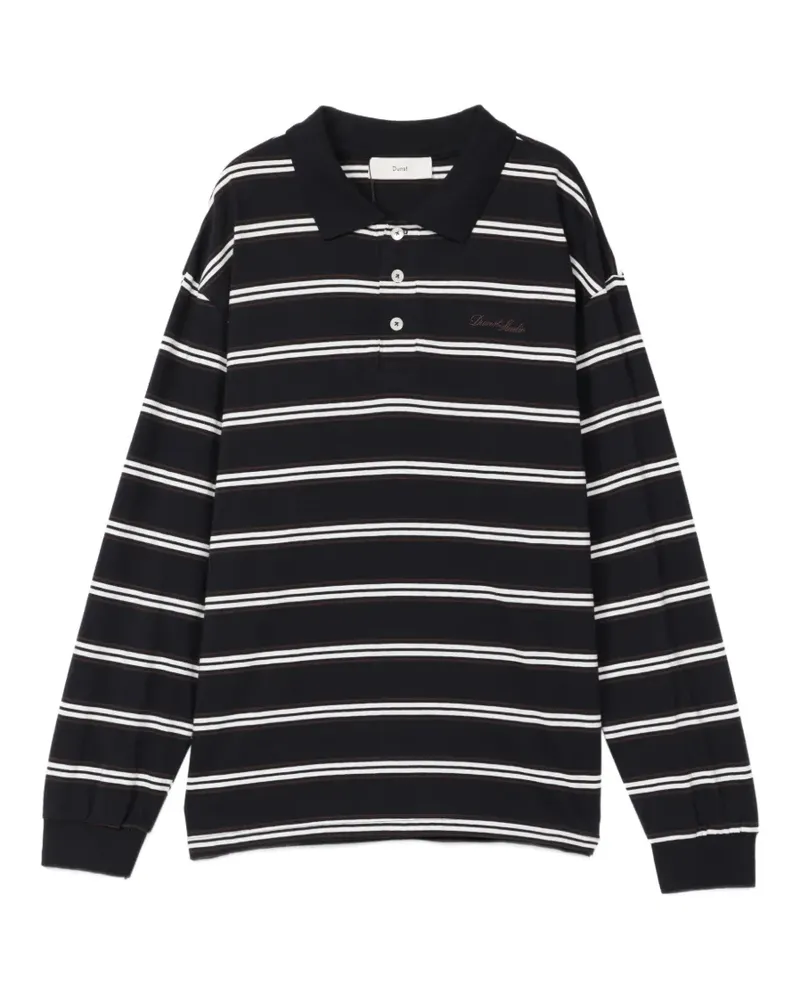 Dunst Gestreiftes Poloshirt - Blau Blau