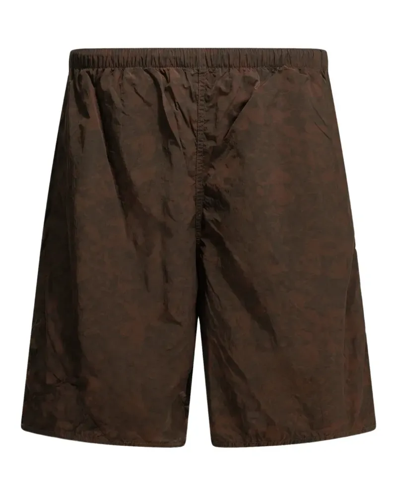 Beams Plus Shorts mit Blumenprint - Braun Braun
