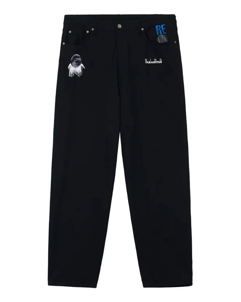 Undercover graphic-print jeans - Schwarz Schwarz