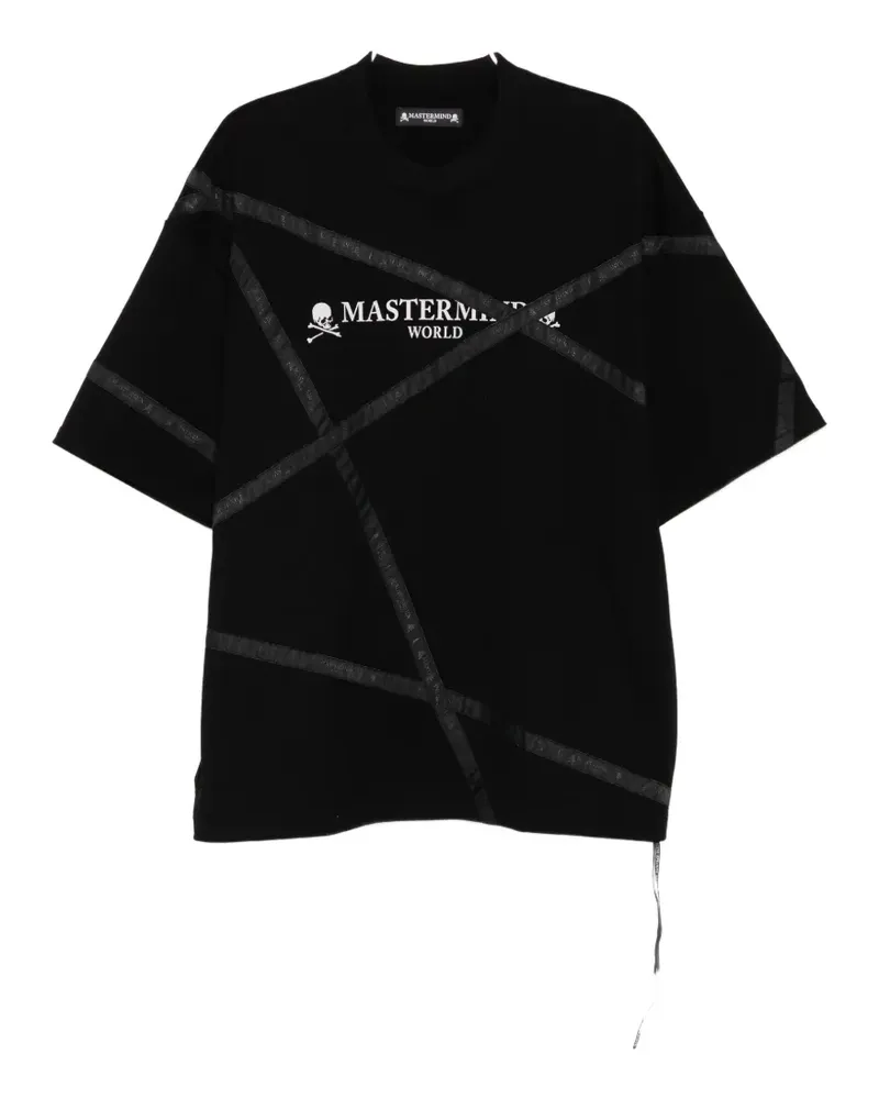 Mastermind World logo-print panelled T-shirt - Schwarz Schwarz
