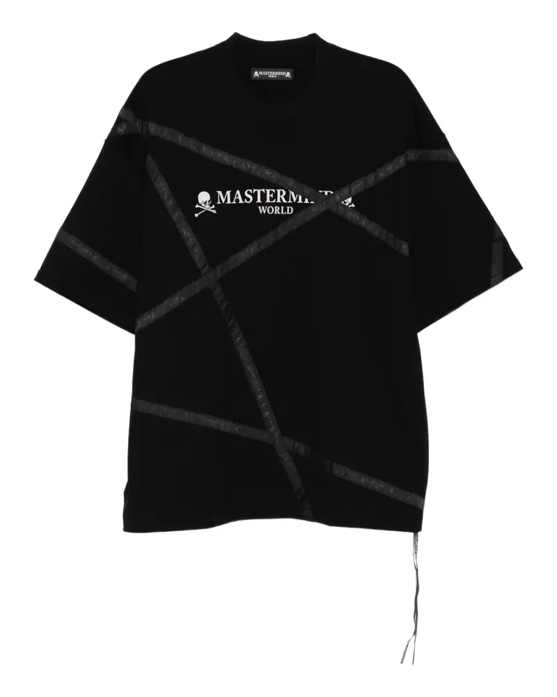 Mastermind World logo-print panelled T-shirt - Schwarz Schwarz