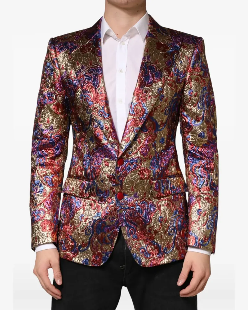 Dolce & Gabbana Sakko mit Jacquardmuster - Gold Gold