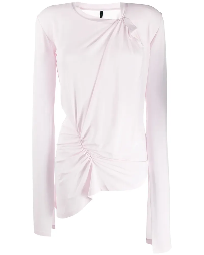 Unravel Asymmetrisches Langarmshirt - Rosa Rosa