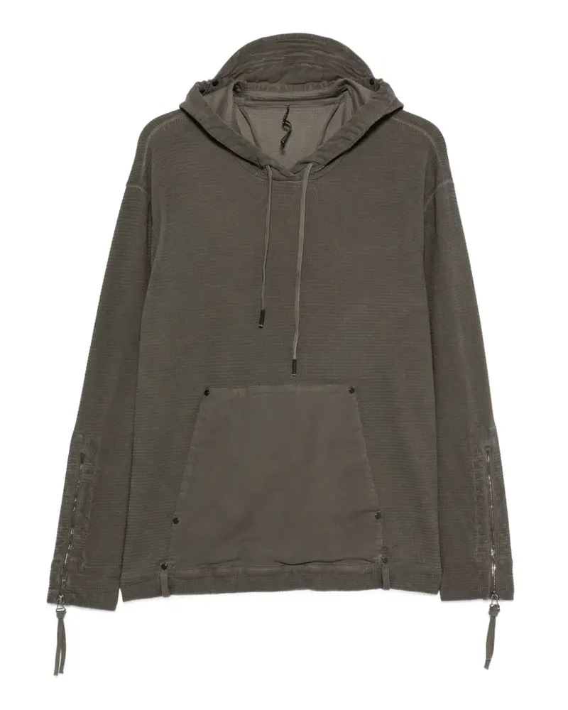 Masnada Kapuzenjacke mit Waffelstrick-Muster - Grün Grün
