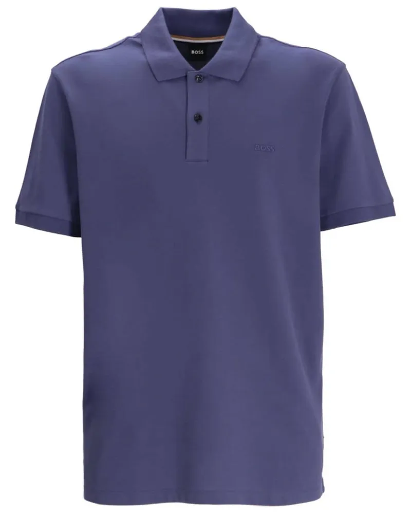 HUGO BOSS Poloshirt mit Logo-Stickerei Blau