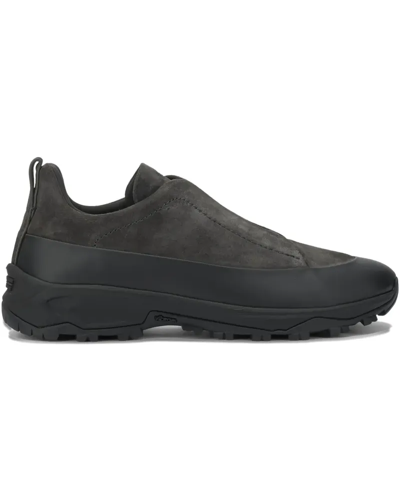 Ermenegildo Zegna Suede panelled trainers - Grau Grau