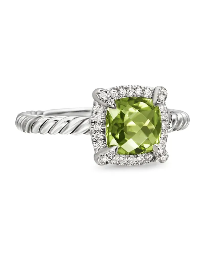 David Yurman Petite Chatelaine Ring mit Diamanten 7mm - Silber Silber