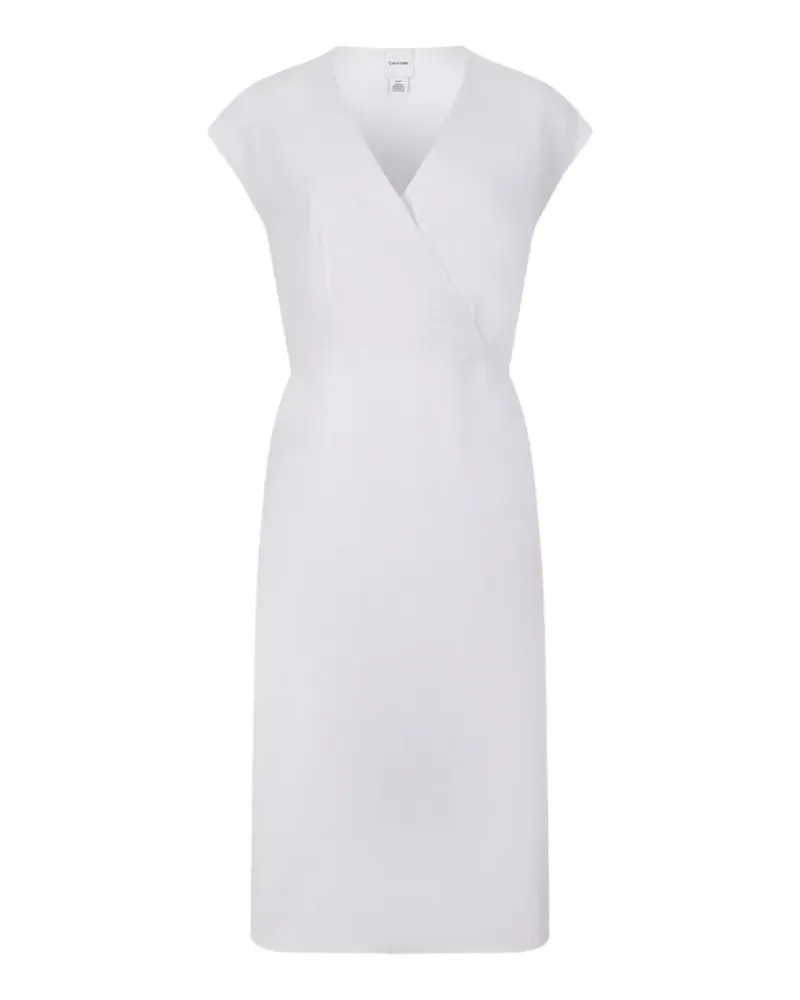 Calvin Klein wrap-style cap-sleeve dress - Weiß Weiß