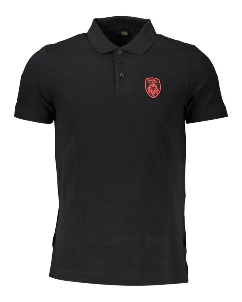 Roberto Cavalli logo-embroidered polo shirt - Schwarz Schwarz