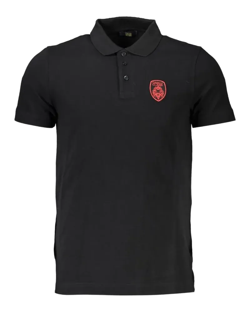 Roberto Cavalli logo-embroidered polo shirt - Schwarz Schwarz