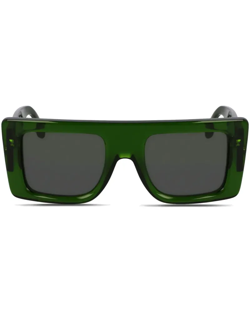 Victoria Beckham Sonnenbrille mit Logo-Schild - Grün Grün