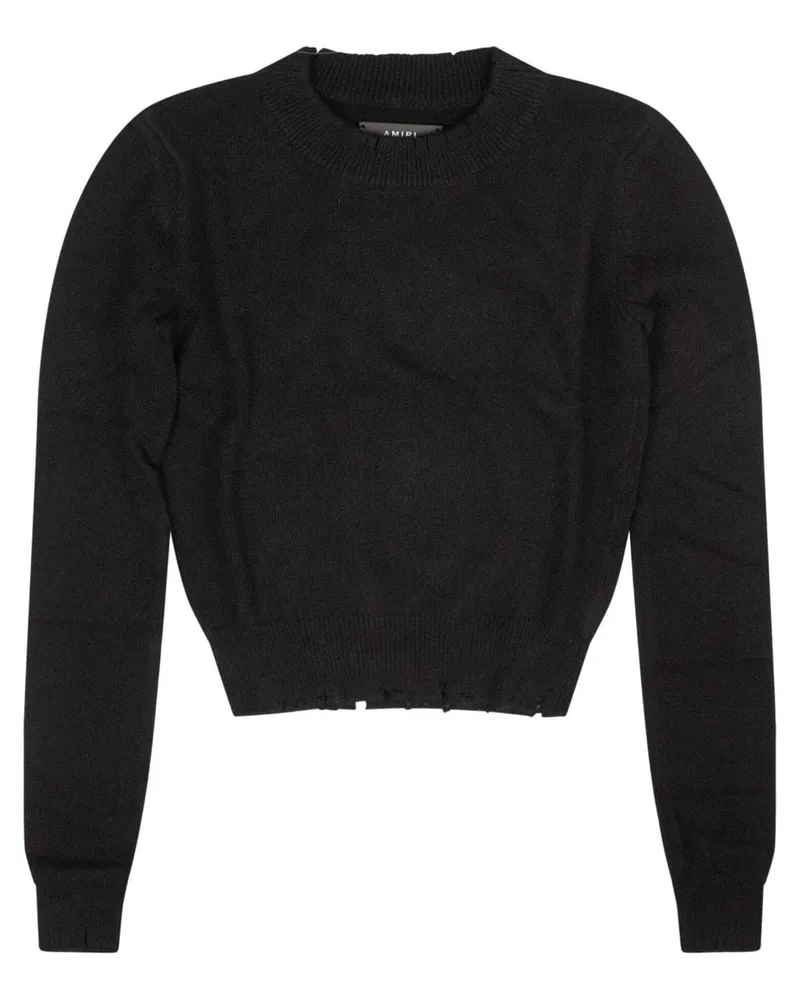 Amiri Gerippter Pullover Schwarz