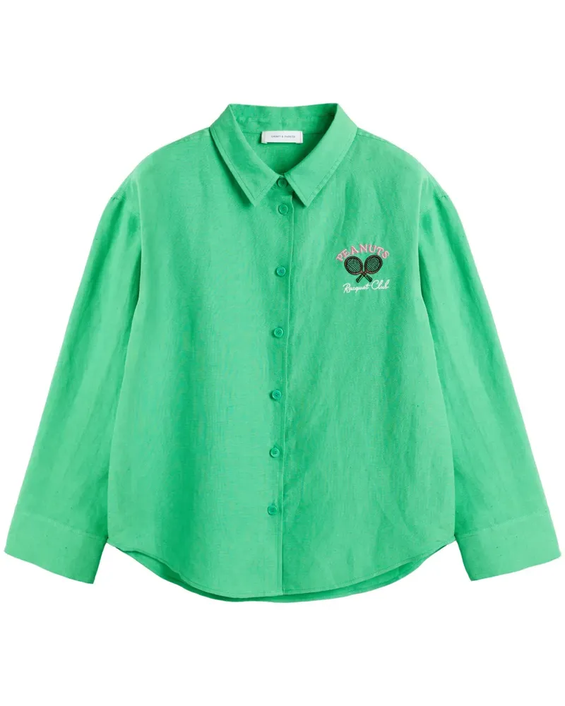 Chinti & Parker Hemd mit Logo-Print - Grün Grün