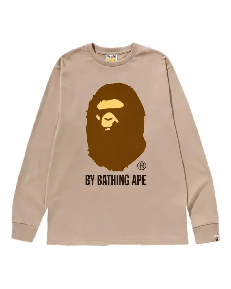 BAPE Ape Head Langarmshirt - Nude Nude