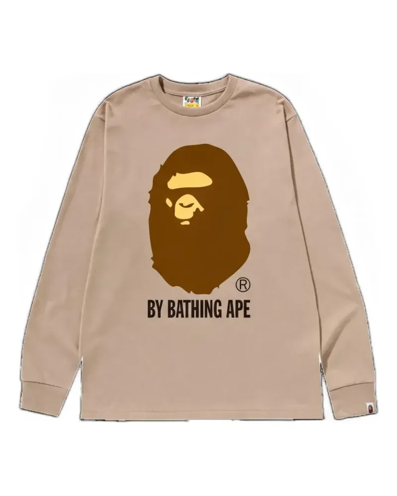 BAPE Ape Head Langarmshirt - Nude Nude