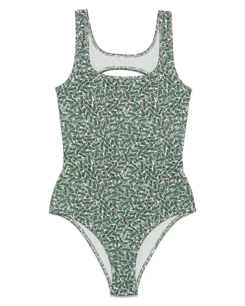 Lacoste Badeanzug mit Print - Grün Grün