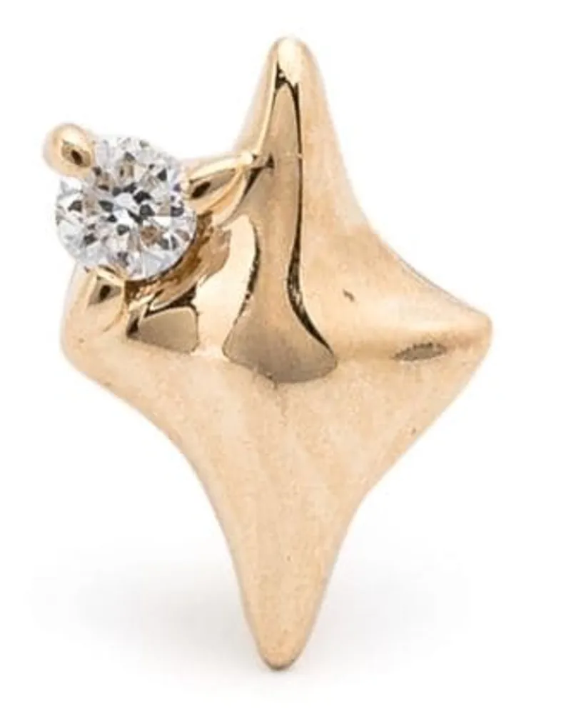 Maria Black 14kt yellow gold Misty Lead diamond single earring Gold