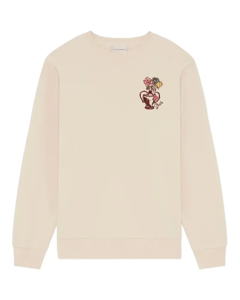 Drôle de Monsieur Vase Havana embroidered sweater - Nude Nude