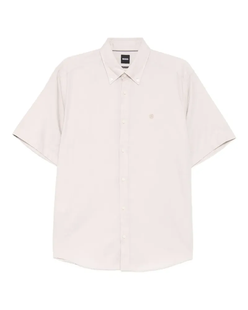 HUGO BOSS Hemd mit Logo-Stickerei - Nude Nude