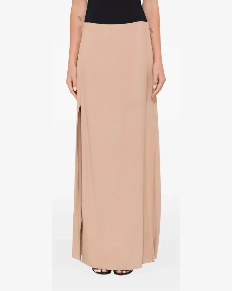 Lanvin side-slit maxi skirt - Nude Nude