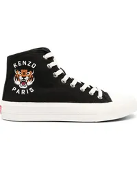 Kenzo High-Top-Sneakers mit Tiger-Print Schwarz