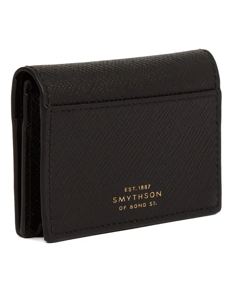 Smythson Kleines Panama Portemonnaie mit Schnappverschluss - Schwarz Schwarz
