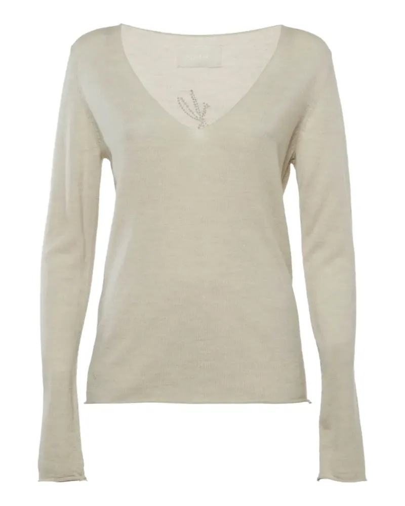 Zadig & Voltaire Langarmshirt mit Strass - Nude Nude