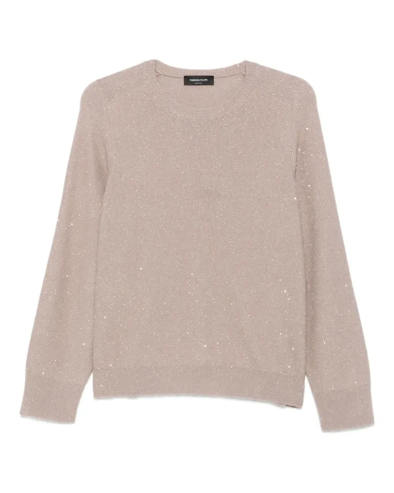Fabiana Filippi sequin-embellished sweater - Nude Nude