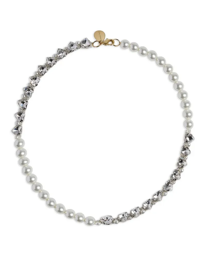 Simone Rocha Halskette mit Kristallperlen - Silber Silber