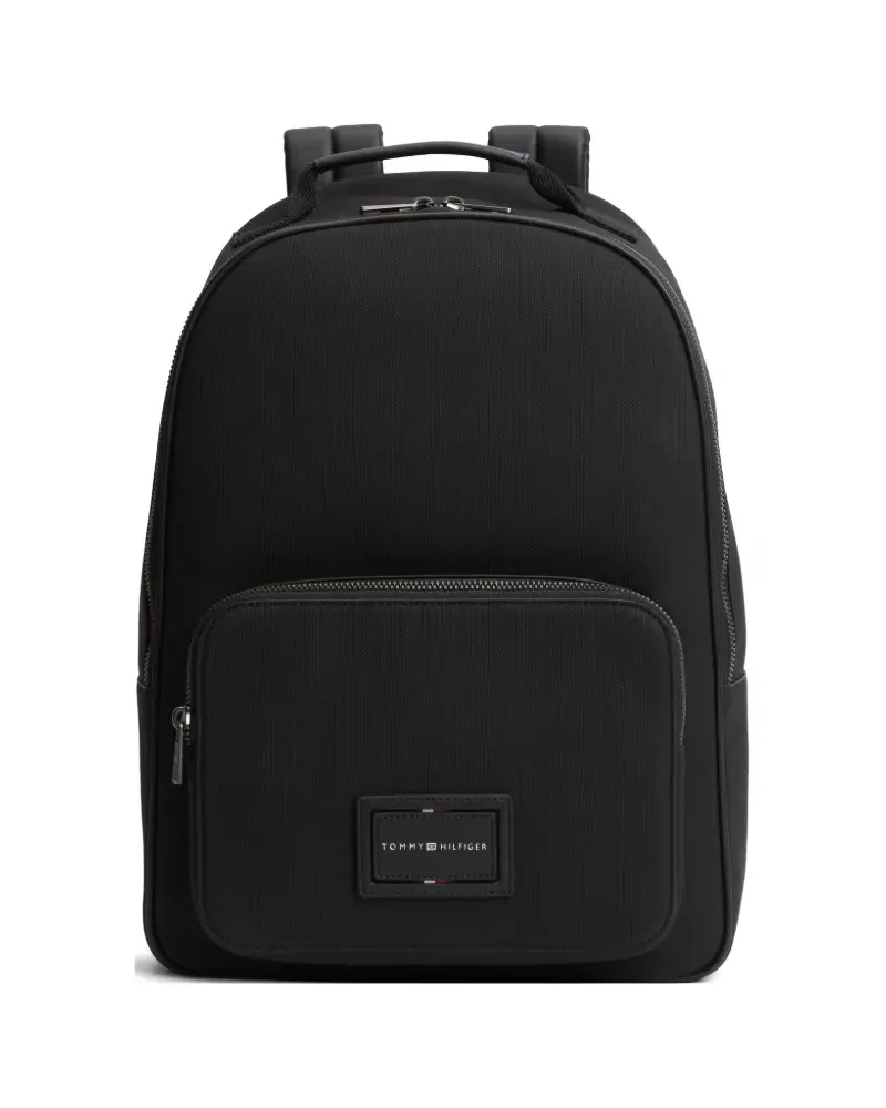 Tommy Hilfiger logo-patch backpack - Schwarz Schwarz