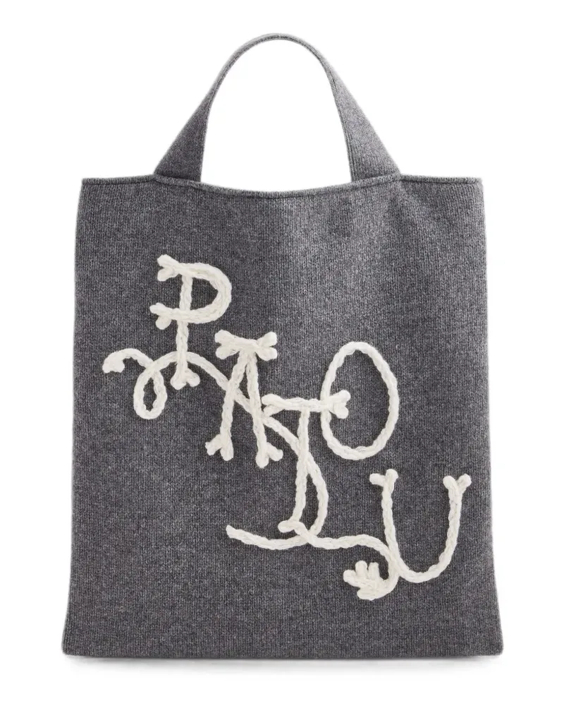 Patou cornelly logo-embroidered tote bag - Grau Grau