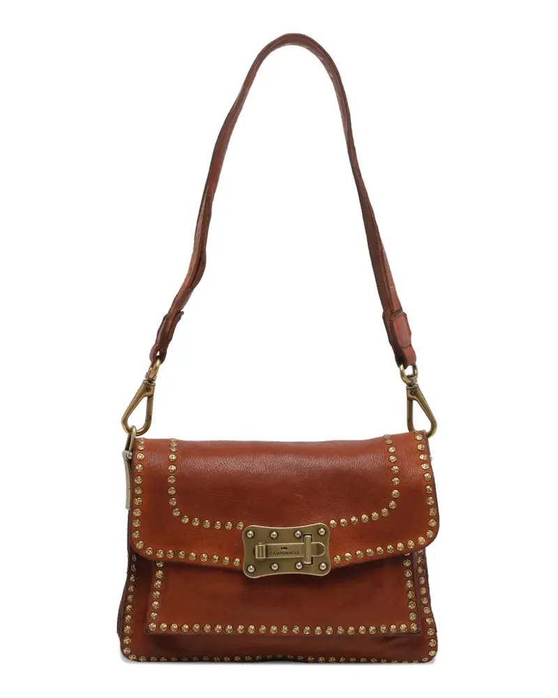Campomaggi Agnese studded shoulder bag - Braun Braun