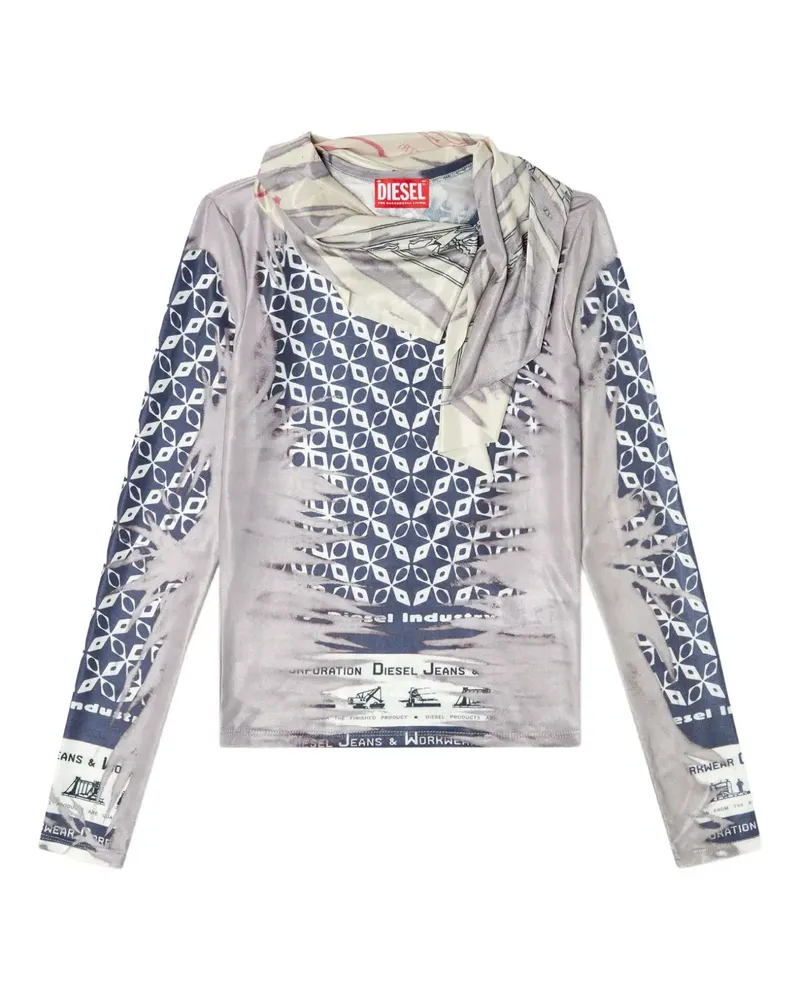 Diesel T-Anda T-Shirt - 7EKA Blue/White 7eka