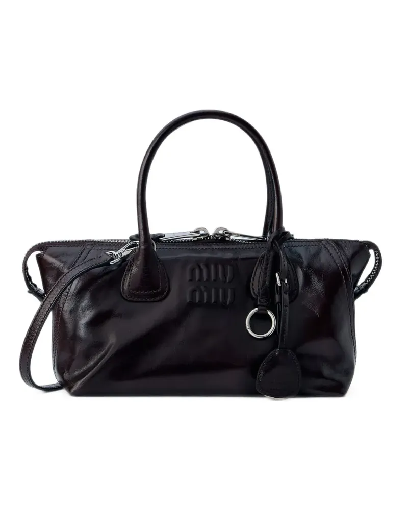 Miu Miu Handtasche mit Logo-Prägung - Rot Rot
