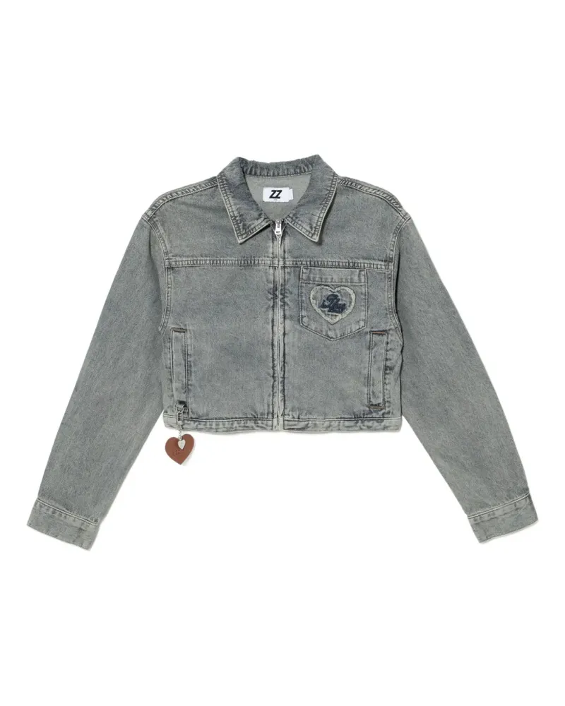 Izzue logo-patch jacket - Blau Blau
