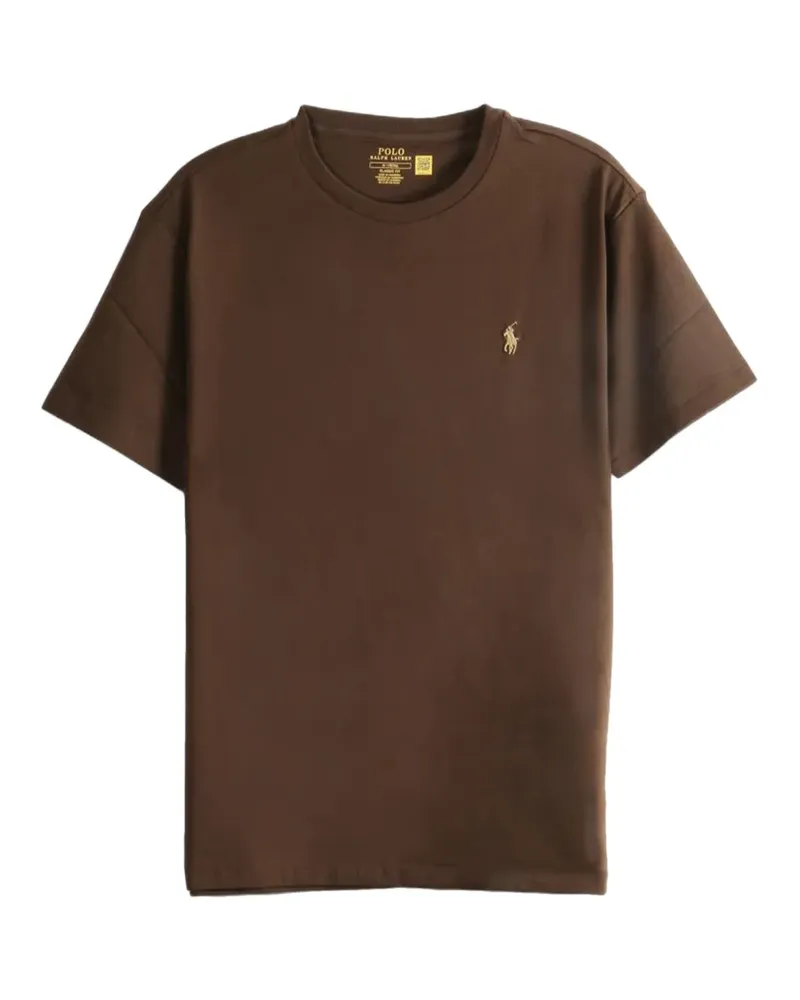 Ralph Lauren T-Shirt mit Logo-Stickerei - Braun Braun