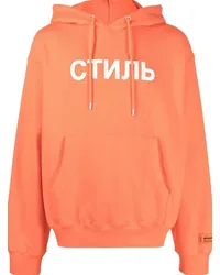 Heron Preston Hoodie mit Logo-Print Orange