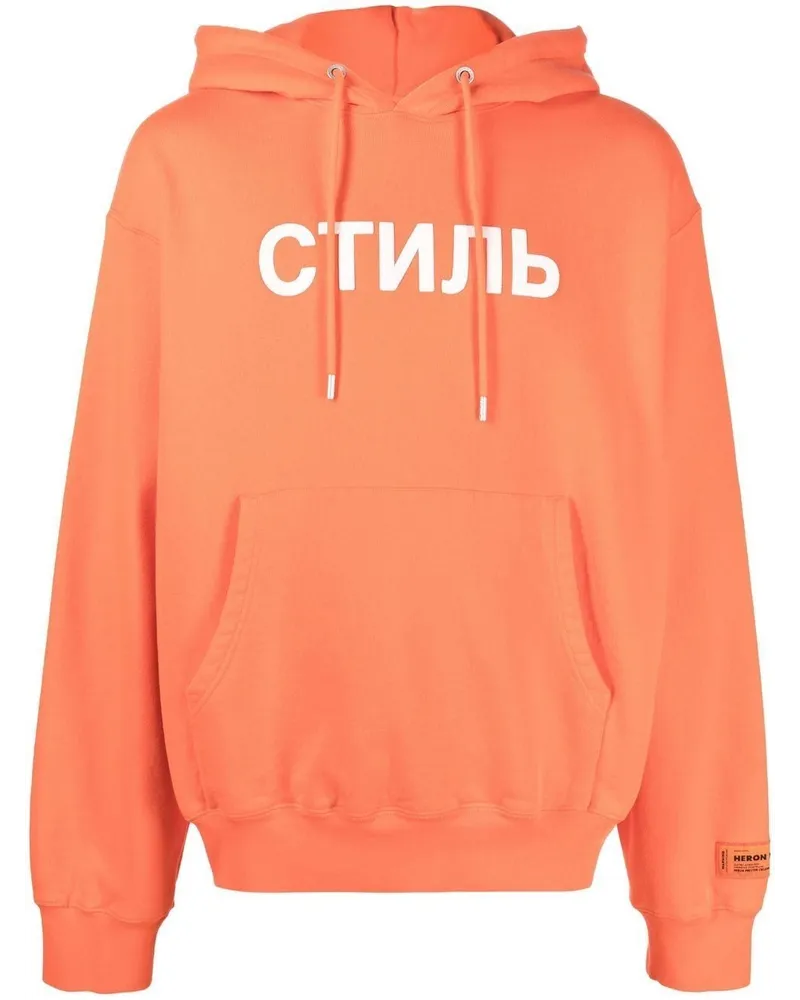 Heron Preston Hoodie mit Logo-Print Orange