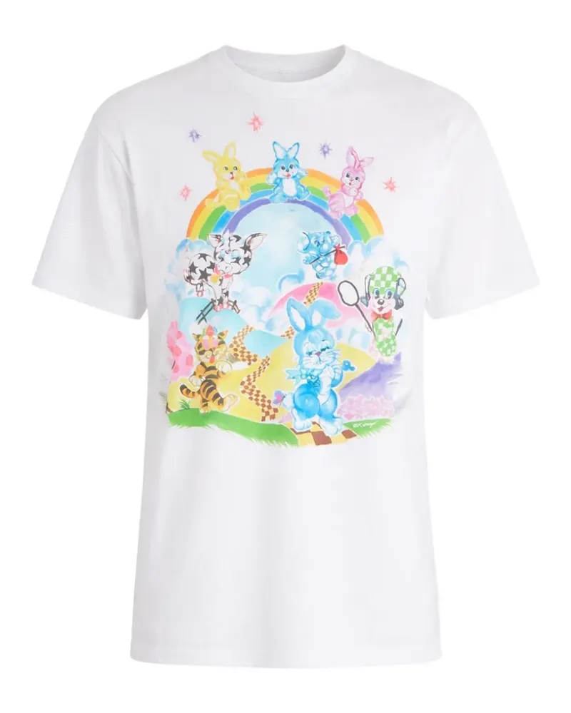Kenzo rainbow print T-shirt - Weiß Weiß