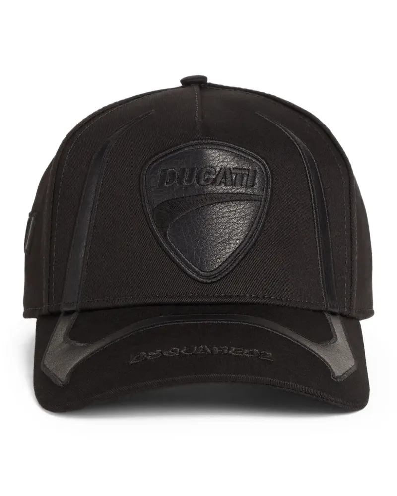 Dsquared2 x Ducati Baseballkappe mit Logo-Stickerei - Schwarz Schwarz