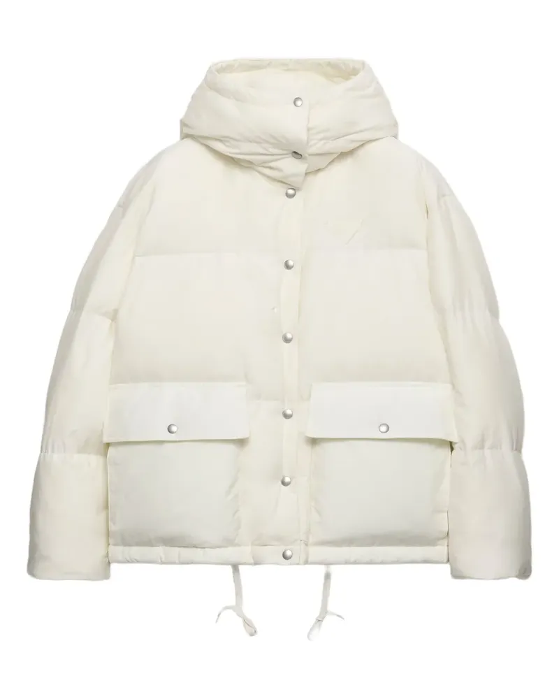 Prada Kapuzenjacke mit aufgesetzten Taschen - Weiß Weiß
