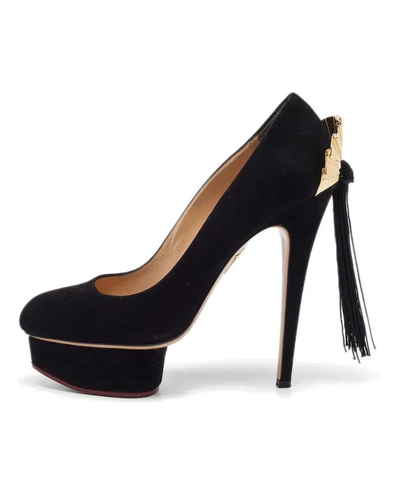 Charlotte Olympia Dolly Plateau-Pumps mit Quasten - Schwarz Schwarz
