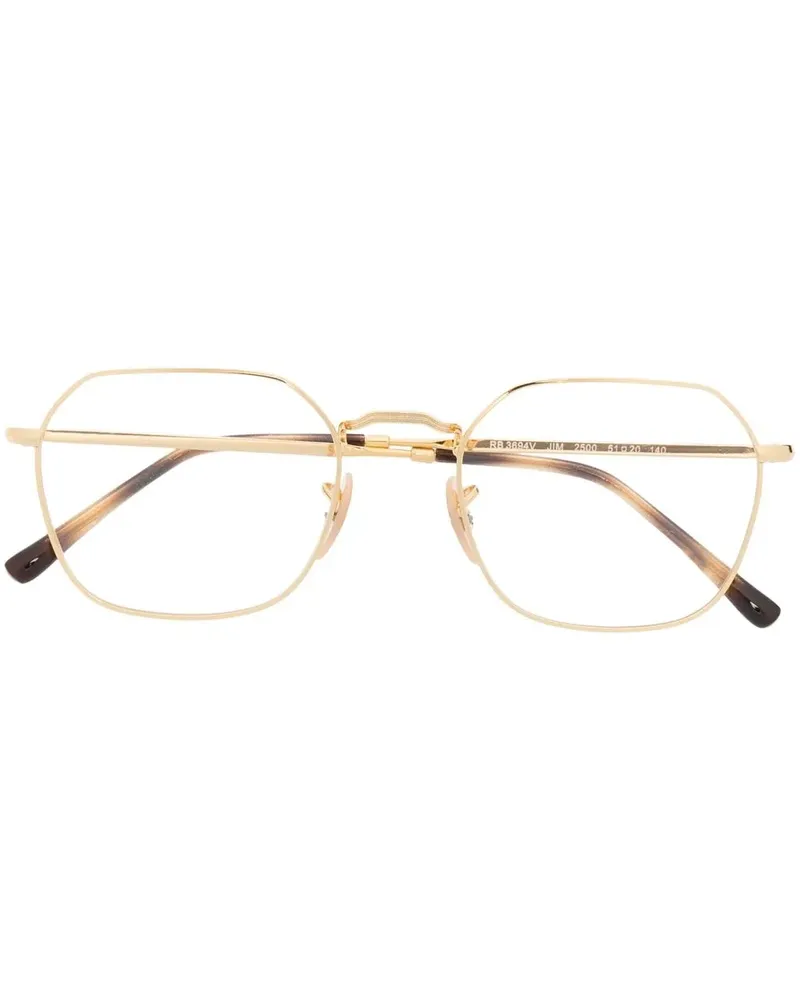 Ray Ban Brille mit eckigem Gestell - Gold Gold