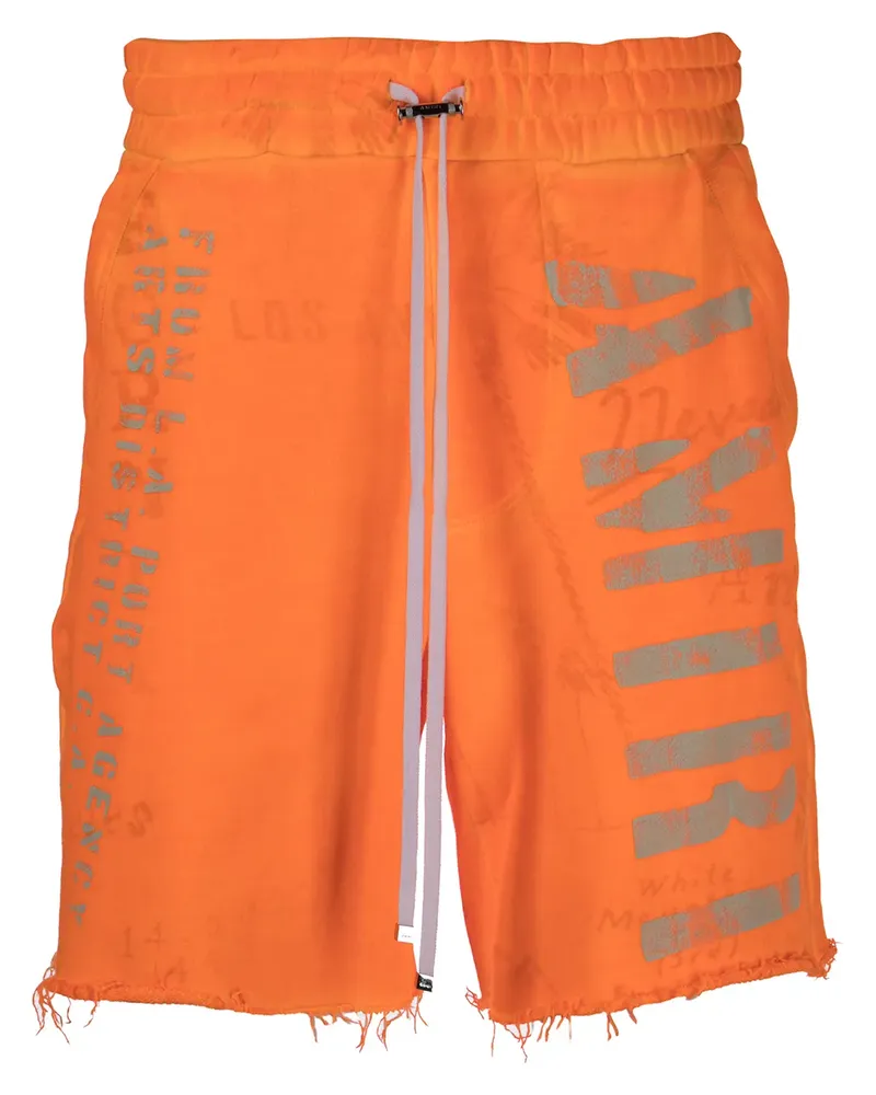 Amiri Joggingshorts mit Logo-Print - Orange Orange